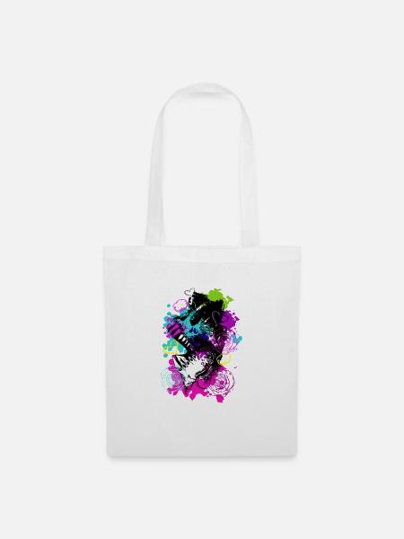 Colorful Skull Fangs - Stoffbeutel - Weiß