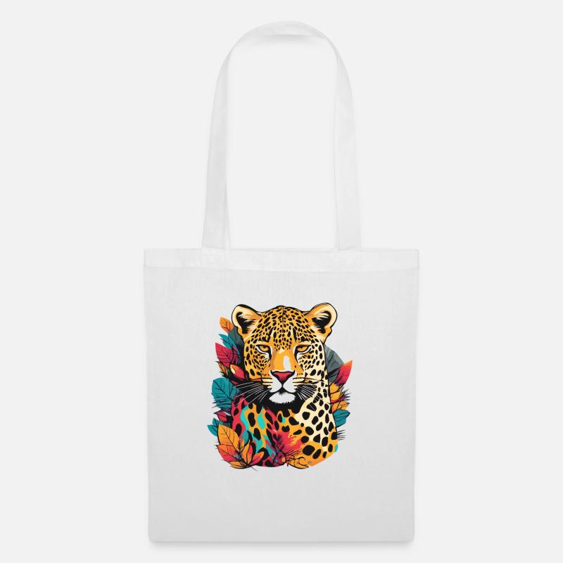 Leopard - Stoffbeutel - Weiß