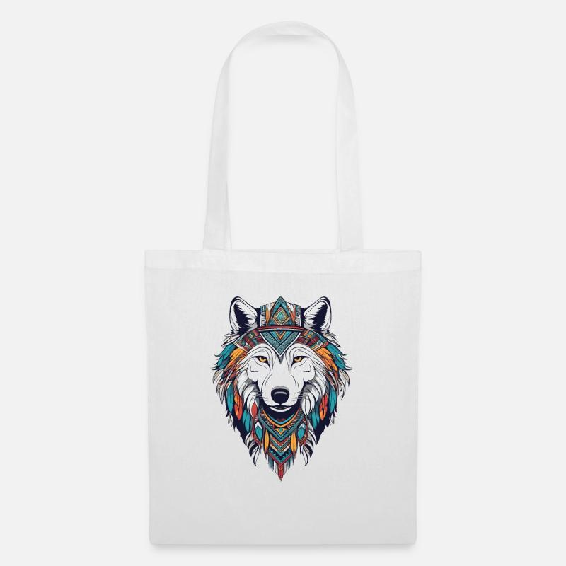 Arktischer Wolf - Stoffbeutel - Weiß