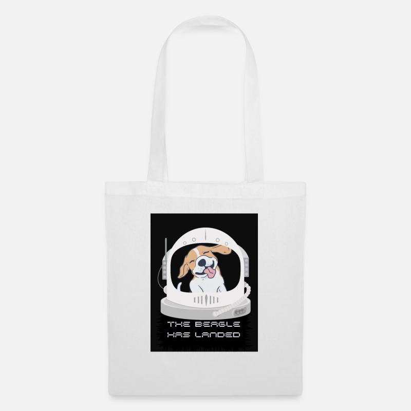 Der Beagle ist gelandet - Stoffbeutel - Weiß