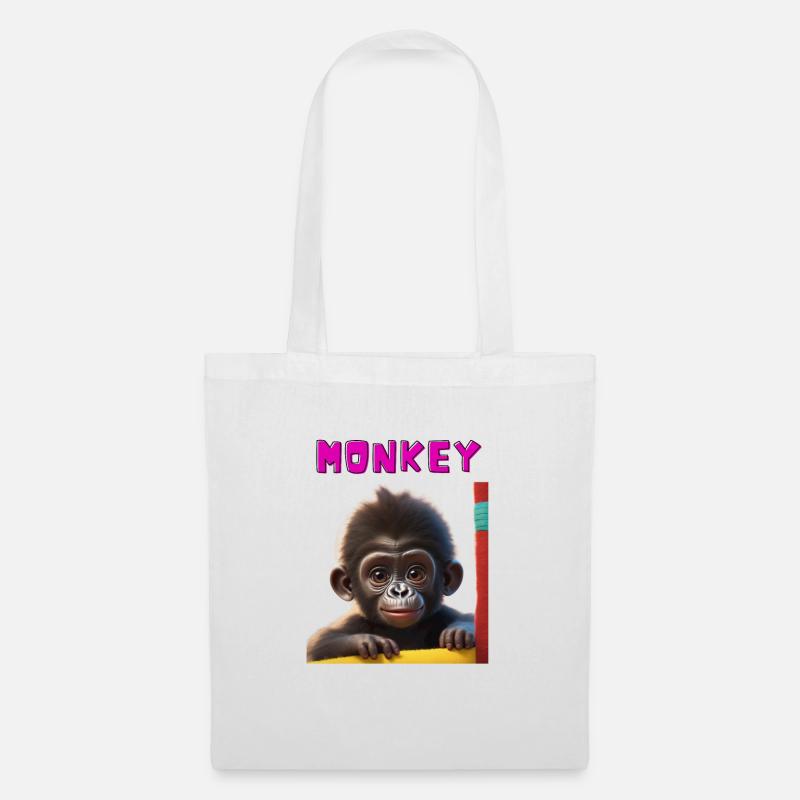 Monkey - Tote Bag - white