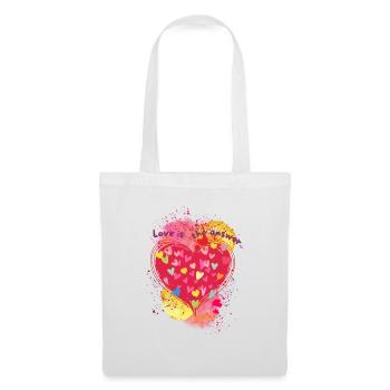 L’amour est la réponse. - Sac en tissu - blanc - Devant