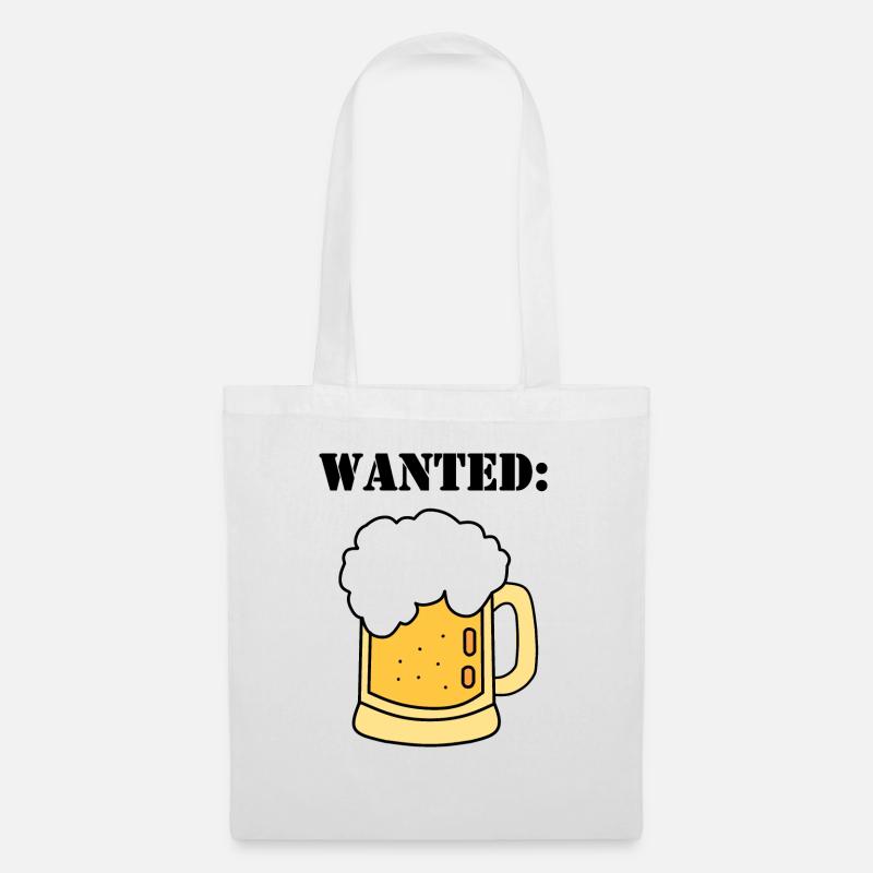 wanted beer - Stoffbeutel - Weiß
