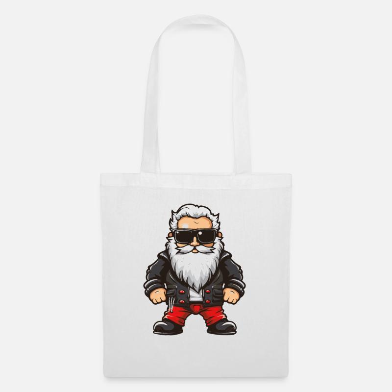 weihnachtsmann cool - Stoffbeutel - Weiß