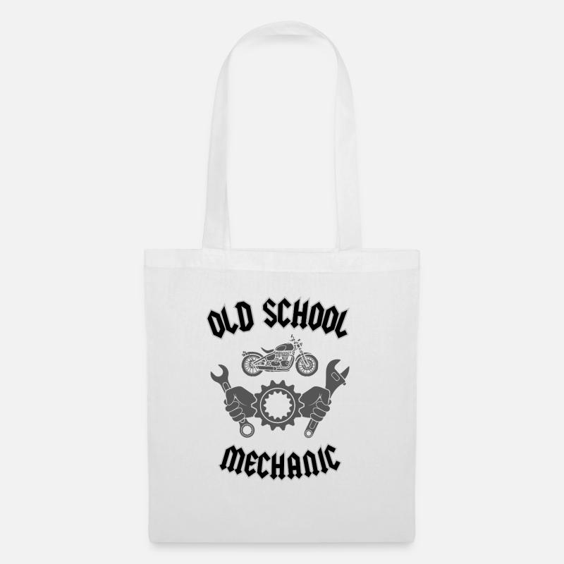 OLD SCHOOL MECHANIC - Stoffbeutel - Weiß