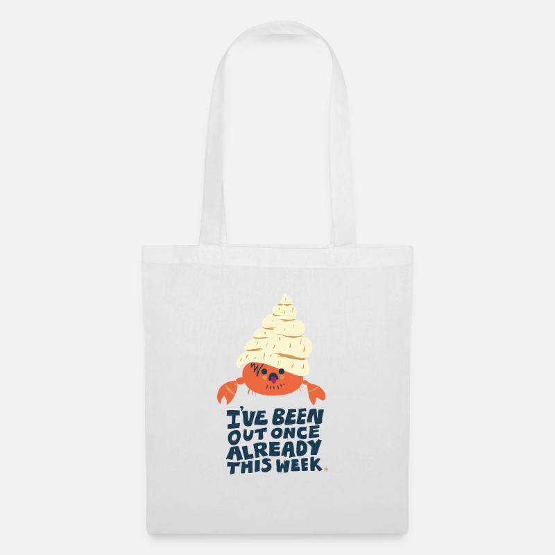 Hermit Crab - Tote Bag - white