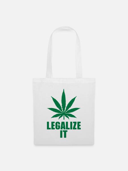 Marihuana - Stoffbeutel - Weiß