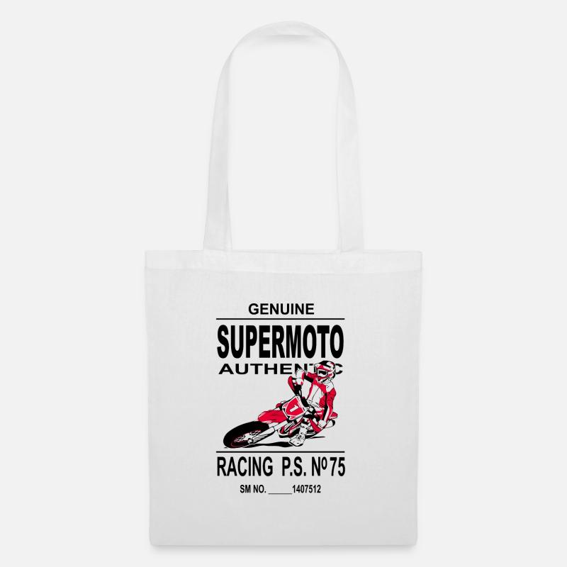 Supermoto - Stoffbeutel - Weiß