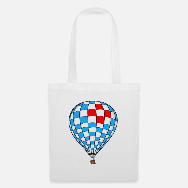 Heißluftballon - Stoffbeutel - Weiß