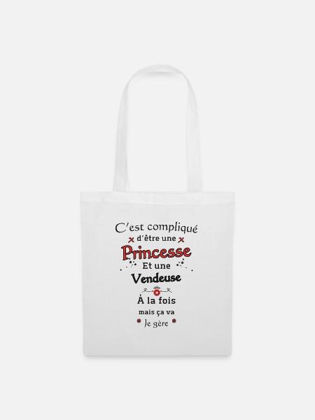 Prinzessin Verkäuferin - Stoffbeutel - Weiß