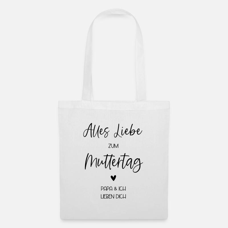 Glückwunsch zum Muttertag Geschenkidee - Stoffbeutel - Weiß