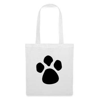 Patte de chien - Sac en tissu - blanc - Devant