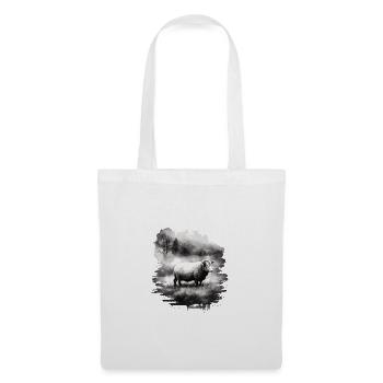 Paysage ovin - Sac en tissu - blanc - Devant