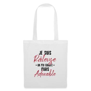Je suis râleuse un peu chiante mais adorable - Sac en tissu - blanc - Devant