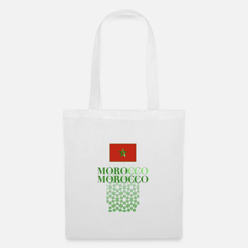 Maroc - Sac en tissu - blanc