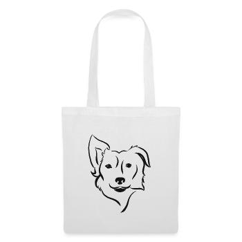 Border collie silhouette - Tote Bag - white - Front