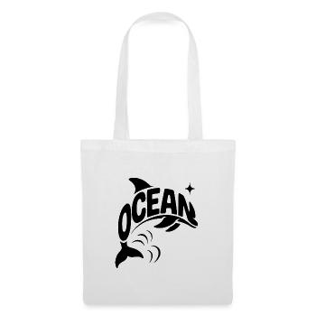 Ocean - Cool Dolphin Ocean Logo - Tote Bag - white - Front