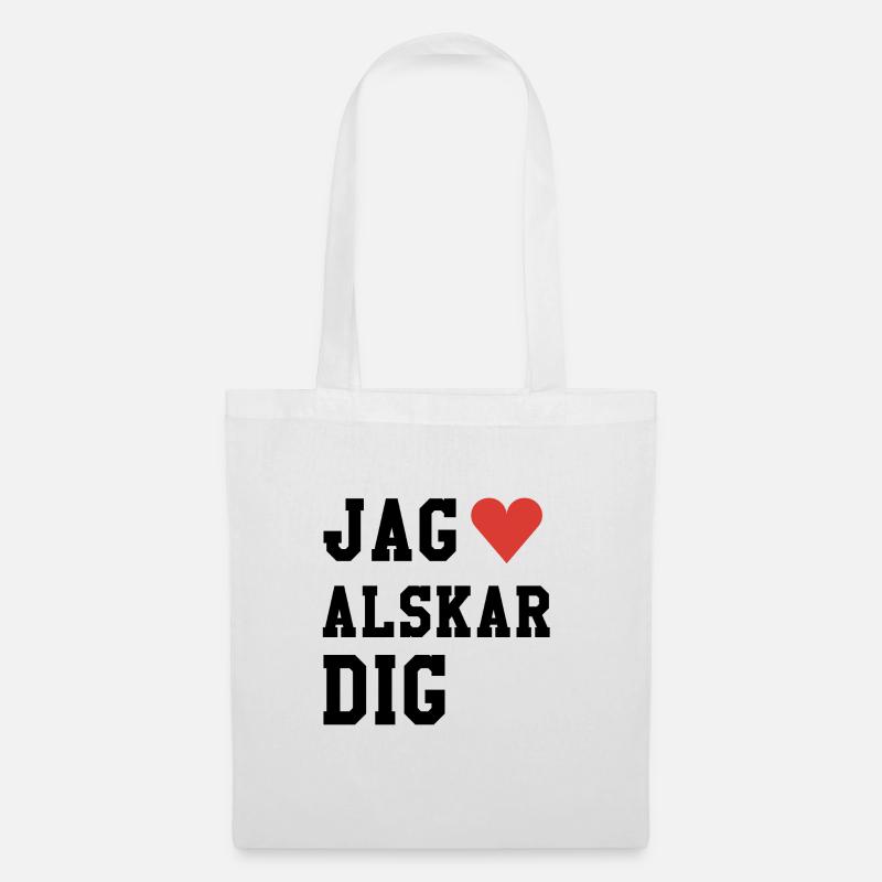 Jag alskar dig - Stoffbeutel - Weiß
