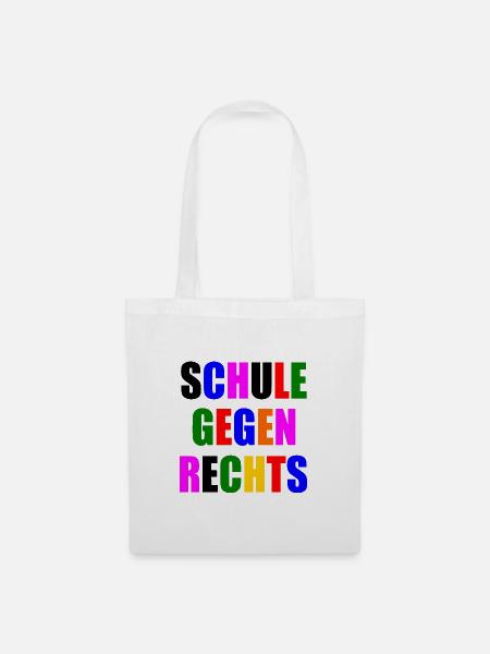 Schule gegen rechts - Stoffbeutel - Weiß