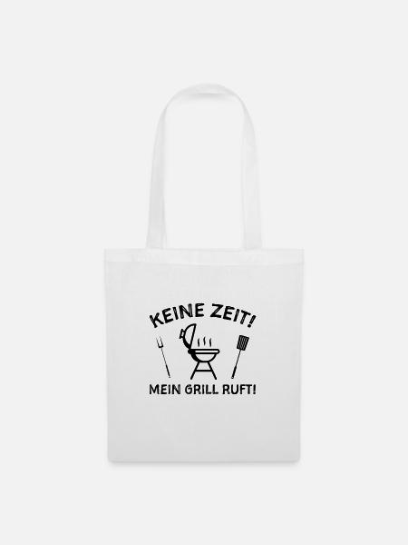 Grillen Grillsaison Humor Sprüche - Stoffbeutel - Weiß