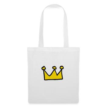 couronne - Sac en tissu - blanc - Devant