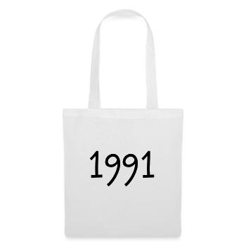 Geburtsjahr 1991 Geschenkidee Geburtstag - Stoffbeutel - Weiß - Vorne