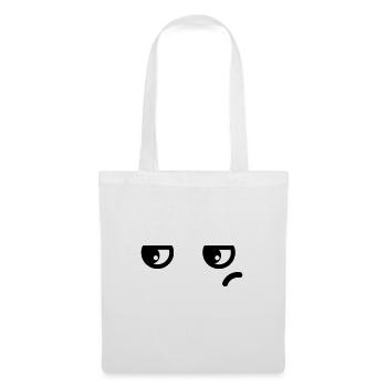 Yeux agacés Kawaii - Sac en tissu - blanc - Devant