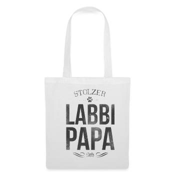 Stolzer Labrador-Papa - Stoffbeutel - Weiß - Vorne