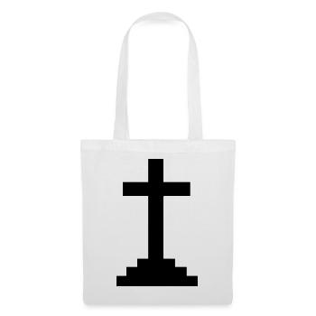 Croix - Sac en tissu - blanc - Devant