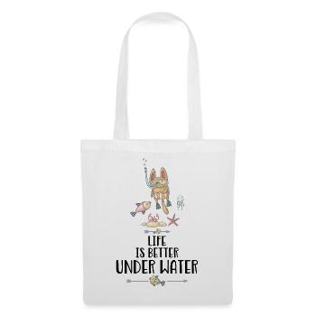 plongeur - Sac en tissu - blanc - Devant
