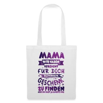 Geschenk für Mama - Stoffbeutel - Weiß - Vorne
