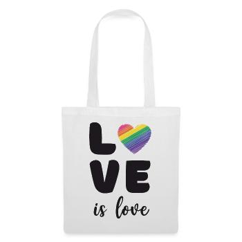 Mois de la fierté - L’amour c’est l’amour - Sac en tissu - blanc - Devant