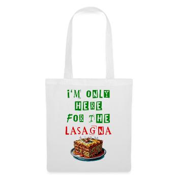 Je suis juste là pour les lasagnes - Sac en tissu - blanc - Devant