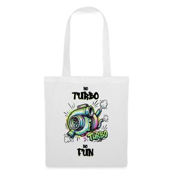 Pas de turbo, pas de plaisir. - Sac en tissu - blanc - Devant