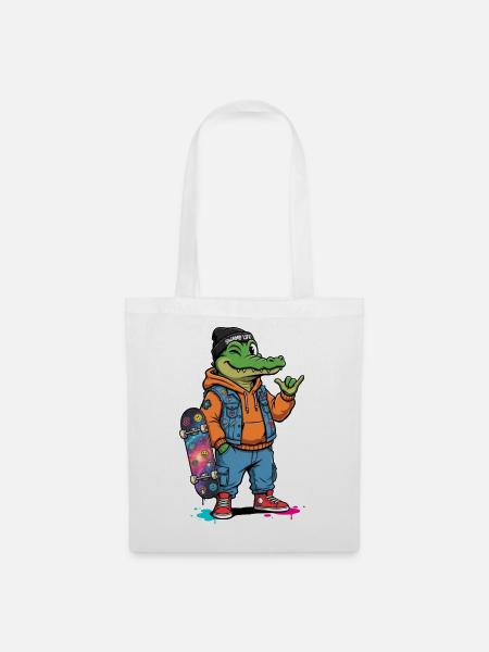 Sumpflife Alligator Skatewear - Stoffbeutel - Weiß
