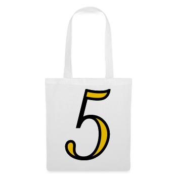 5. JUBILÄUM. 5 JAHRE. 5. JUBILÄUM - Stoffbeutel - Weiß - Vorne