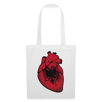 Cœur d’Albania - Sac en tissu - blanc - Devant