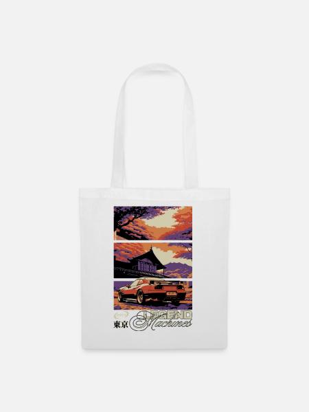 Legende des Triptychons Sunset Skyline - Stoffbeutel - Weiß