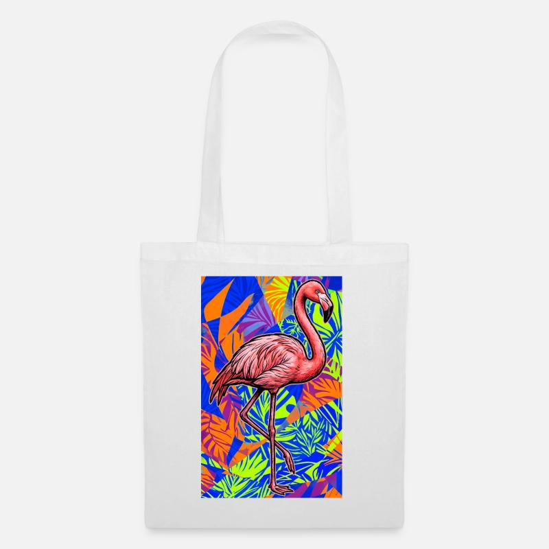 flamingo - Tote Bag - white