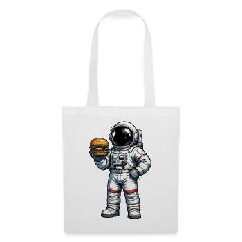 Astronaut with burger in space - Tote Bag - white - Front