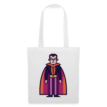 Vampir mit Umhang Halloween Symbol - Stoffbeutel - Weiß - Vorne