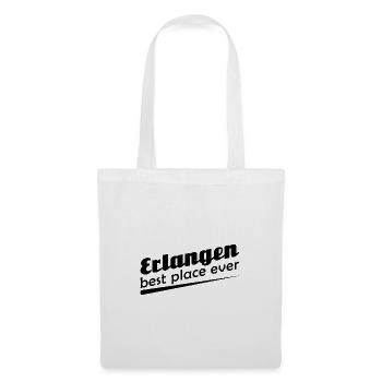 Erlangen - Stadt best place ever - Stoffbeutel - Weiß - Vorne
