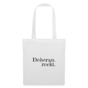 Doberan rockt - Textdesign mit Stadtnamen - Stoffbeutel - Weiß - Vorne