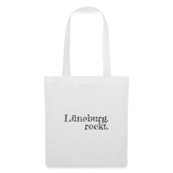 Lüneburg rockt - Textdesign mit Stadtnamen - Stoffbeutel - Weiß - Vorne