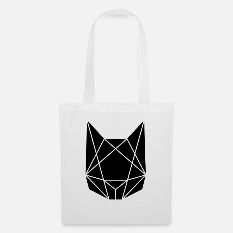 Abstrakte Katze - Stoffbeutel - Weiß