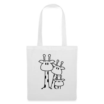 Cute giraffe family with child mom dad giraffe - Tote Bag - white - Front