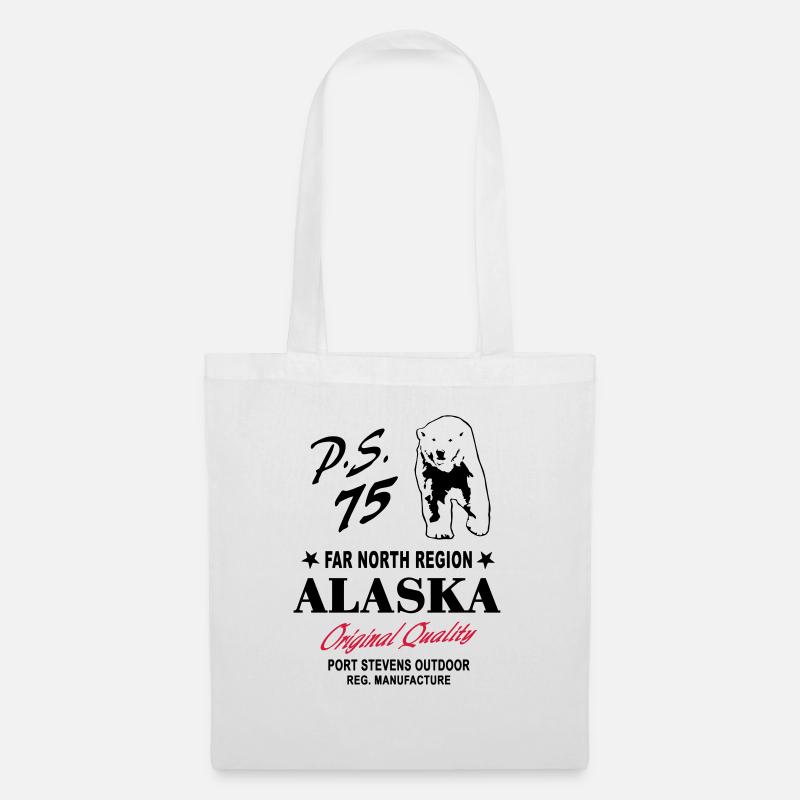 Alaska - Polar Bear - Stoffbeutel - Weiß