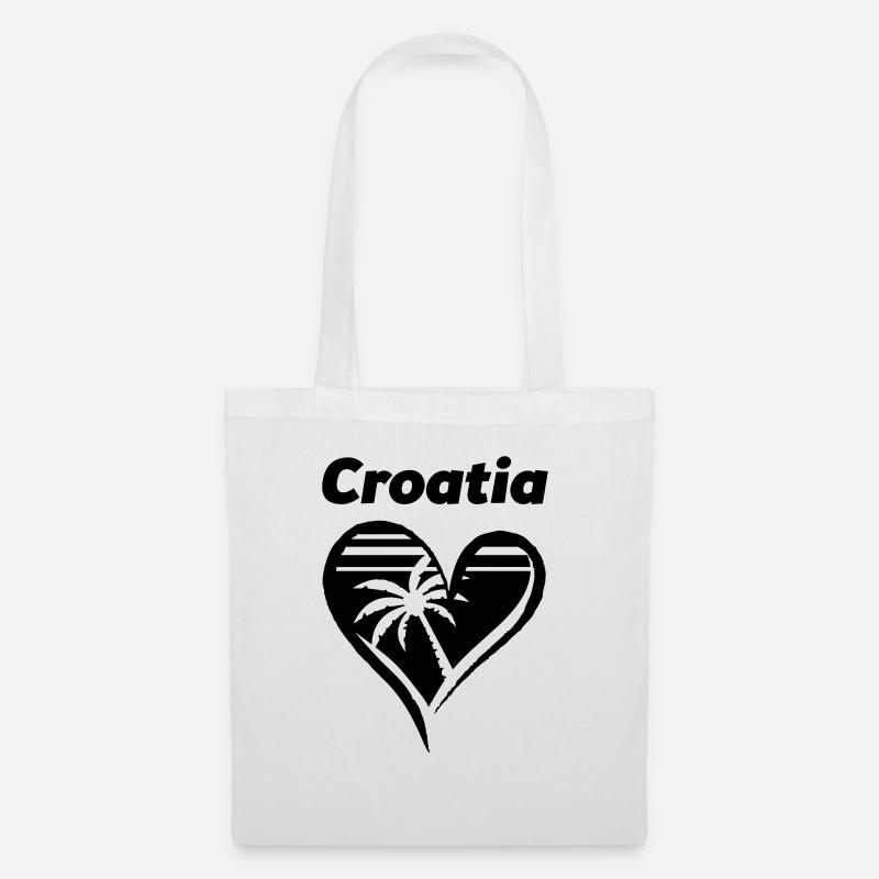 croatia heart - Stoffbeutel - Weiß