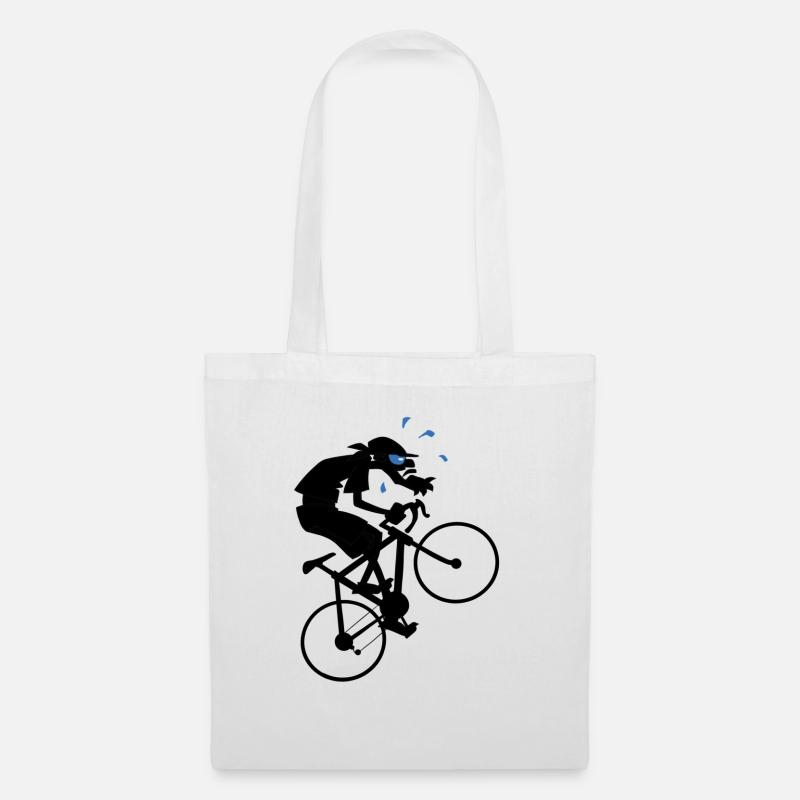 Bavarian Monkey Rennrad - Stoffbeutel - Weiß