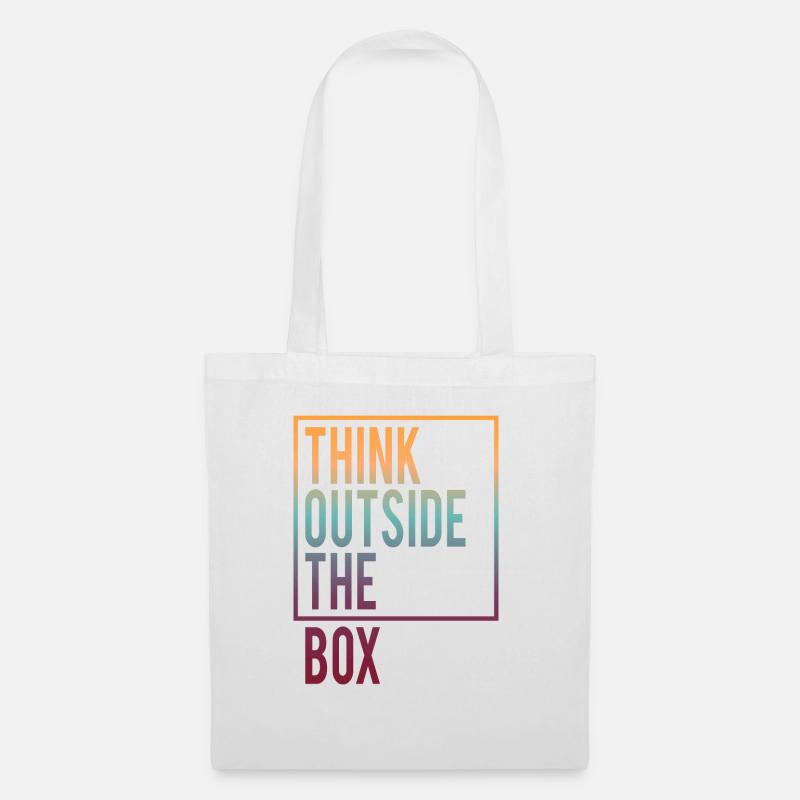 Think outside the Box - Stoffbeutel - Weiß